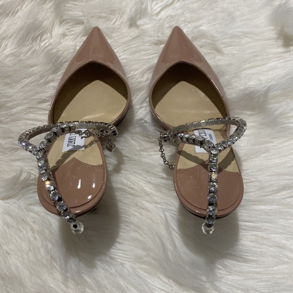 New Jimmy Choo Saeda Crystal ankle strap‎ pointed toe pump size 36EU - Picture 7 of 15